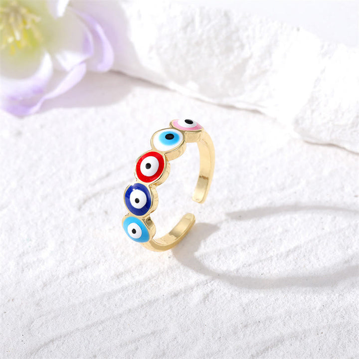 Bague ajustable en résine époxy contre le mauvais œil Olivenorma