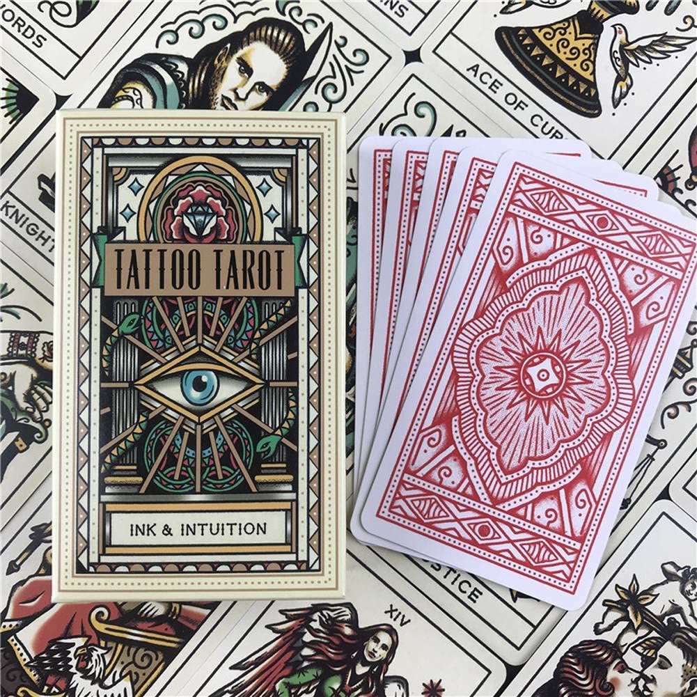 Encre de tatouage et cartes de tarot d'intuition Olivenorma