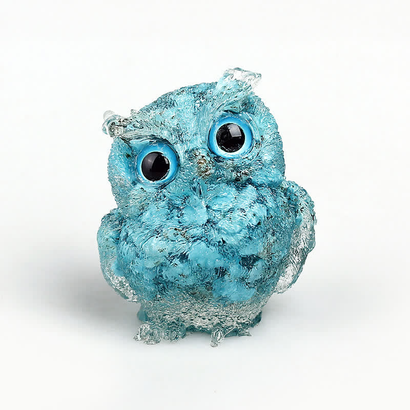 Figurine de hibou en cristal Olivenorma Wise Guardian, décoration en pierre précieuse - Turquoise - 2,28 po (L) * 1,89 po (l) * 1,53 po (H) - image 37