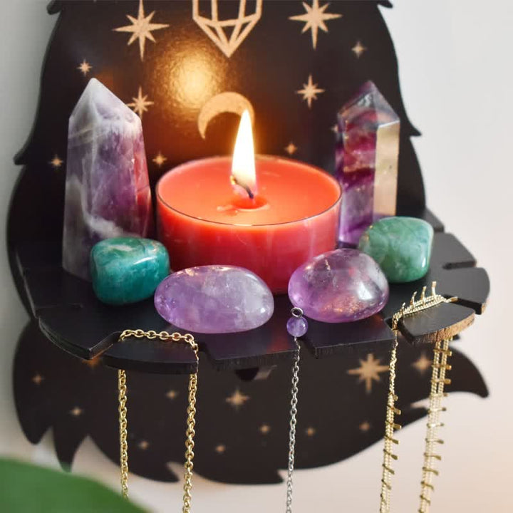 Etagère en cristal pour autel du loup céleste Olivenorma 