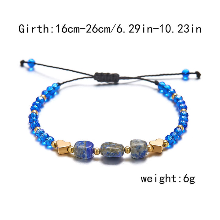 Bracelet tressé en perles d'amour en gravier naturel irrégulier Olivenorma
