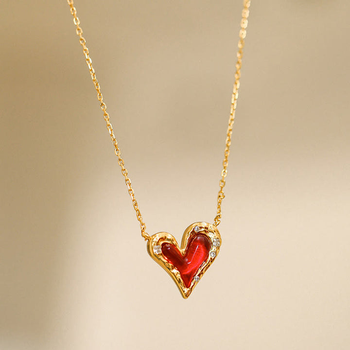Collier créatif en forme de cœur irrégulier « Preference » Olivenorma