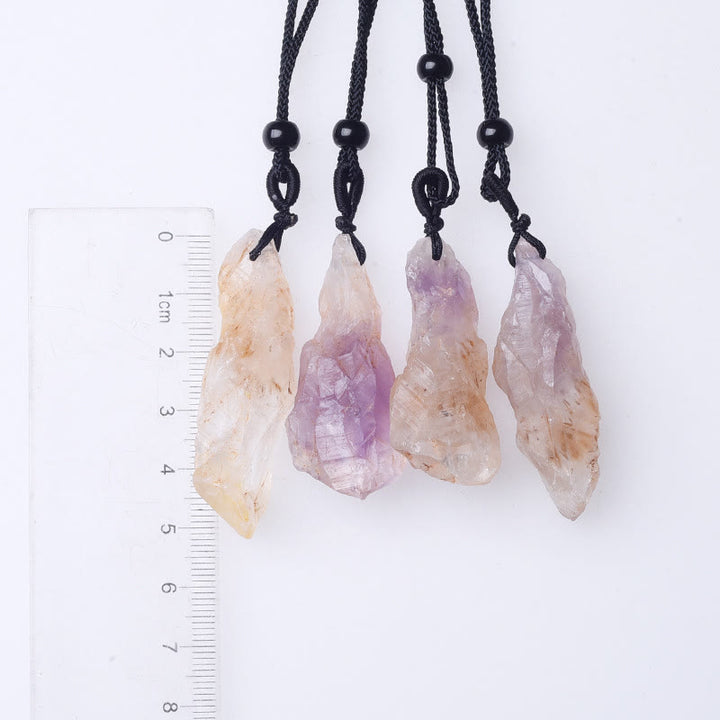 Collier pendentif en cristal naturel Super Seven d' Olivenorma