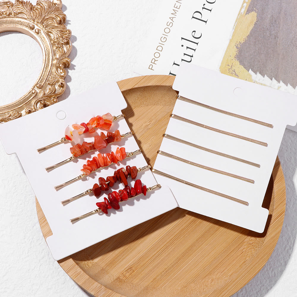 Lot de 5 épingles à cheveux en cristal de guérison Olivenorma - image 3