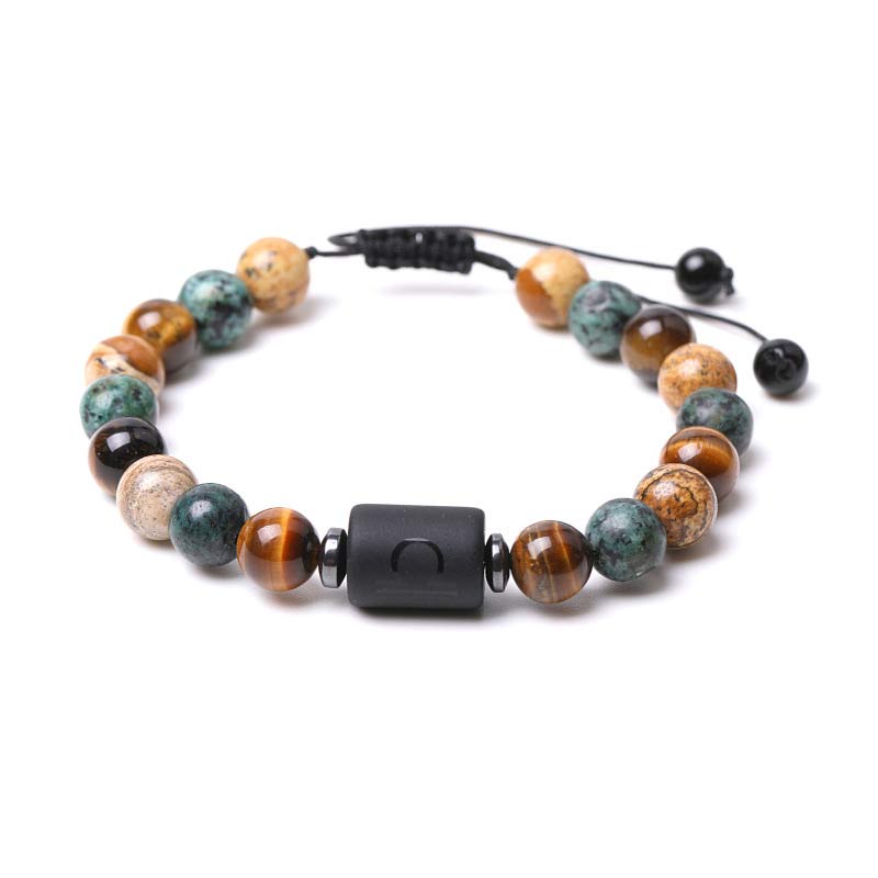 Bracelet Zodiaque en Jaspe Oeil de Tigre