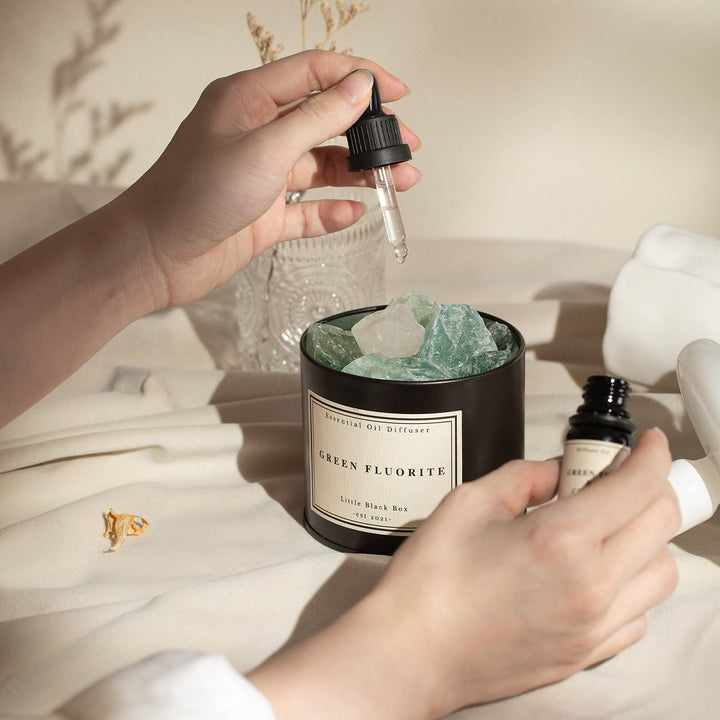 Coffret cadeau d'aromathérapie en cristal pour diffuseur d'huiles essentielles Olivenorma 