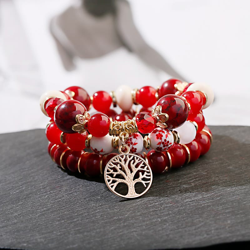 Ensemble de bracelets en cristal arbre de vie fait main Olivenorma Boho