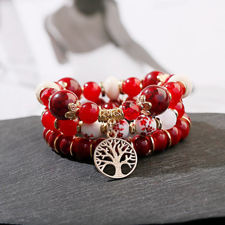 Ensemble de bracelets en cristal arbre de vie fait main Olivenorma Boho