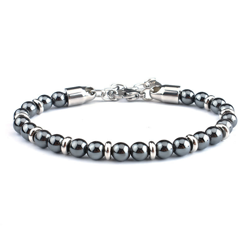 Bracelet en perles d'agate patinées Olivenorma