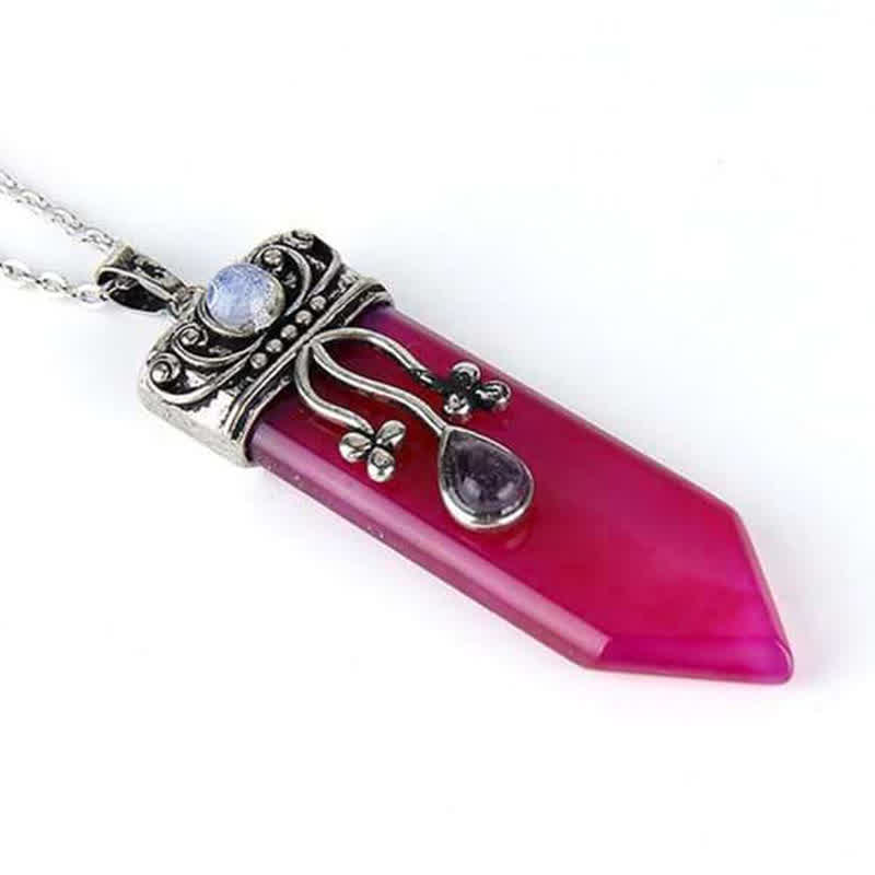 Collier en pierre naturelle de protection de la déesse Olivenorma 