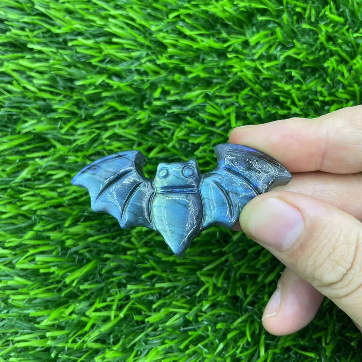 Sculpture en labradorite naturelle Olivenorma , dragon volant, décoration d'intérieur
