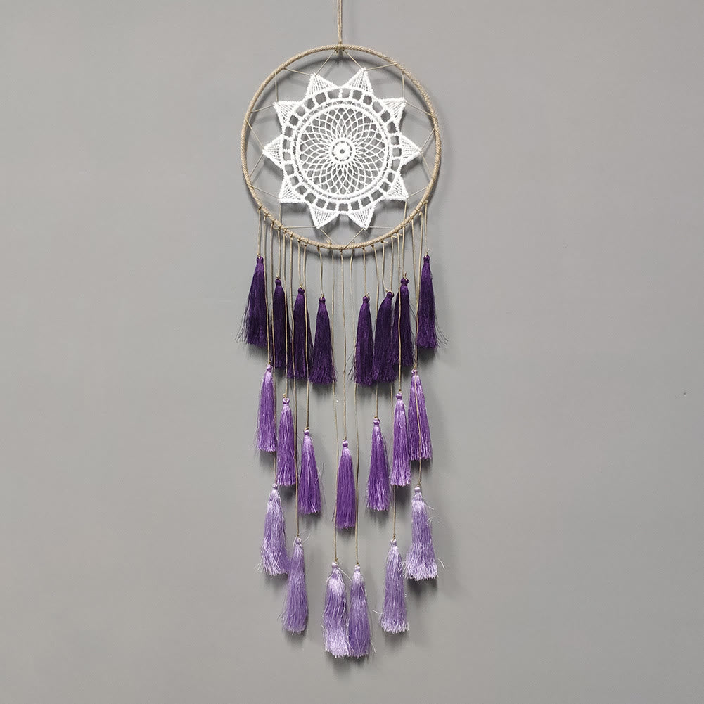 Pendentif attrape-rêves en dentelle tressée Olivenorma 