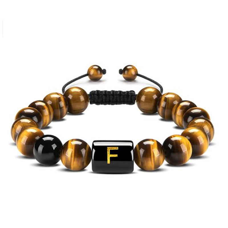 Bracelet de protection lettre œil de tigre - Œil de tigre - F - image 9