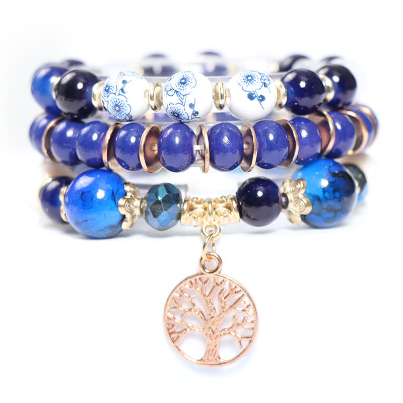 Ensemble de bracelets en cristal arbre de vie fait main Olivenorma Boho