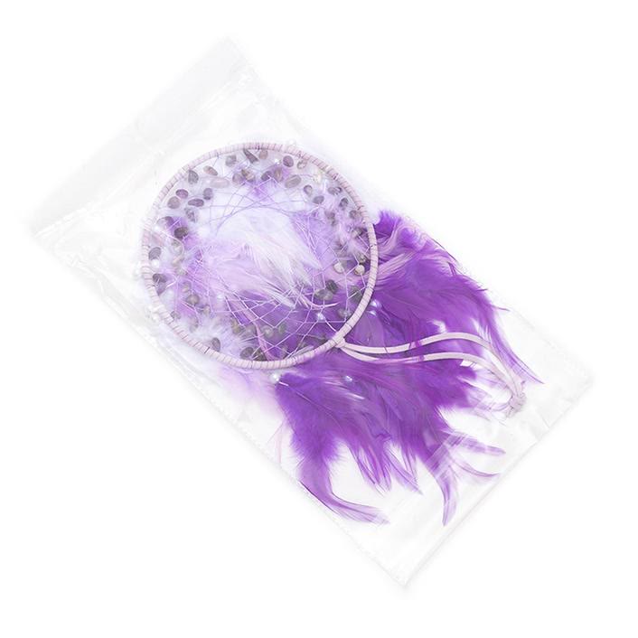 Pendentif pendule en gravier d'améthyste Olivenorma Attrape-rêves violet 