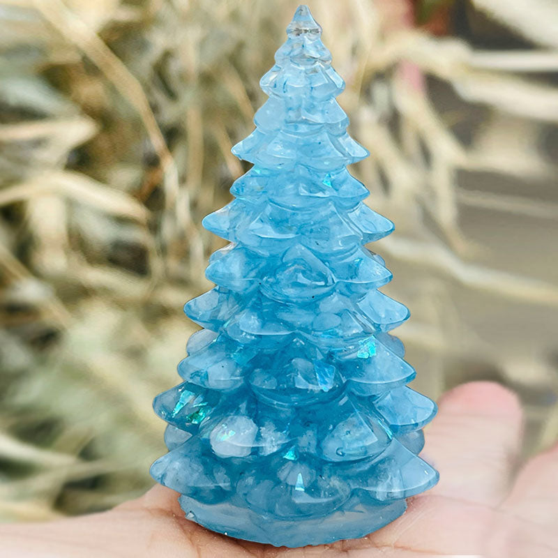 Décoration en pierre de cristal naturel pour sapin de Noël Olivenorma 