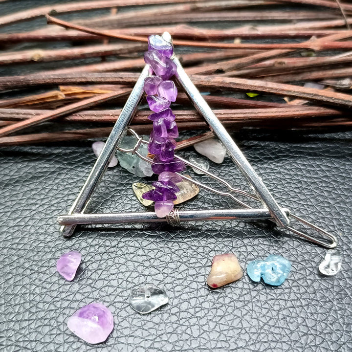 Olivenorma Cristal Triangle Gravier Géométrique Accessoires pour Cheveux Peigne Épingle à Cheveux 