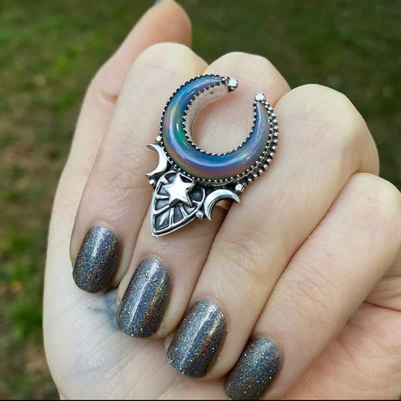 Collier vintage Olivenorma avec pierre de lune et goutte d'eau