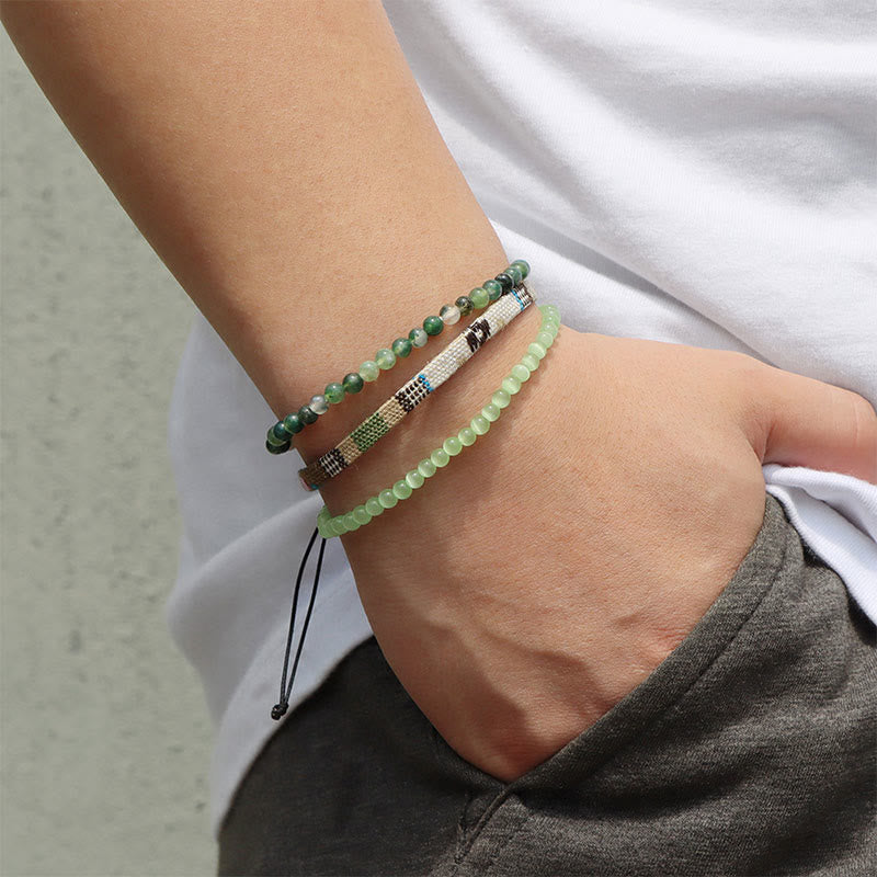 Ensemble de bracelets en cristal turquoise Olivenorma Bohemia Afrique 