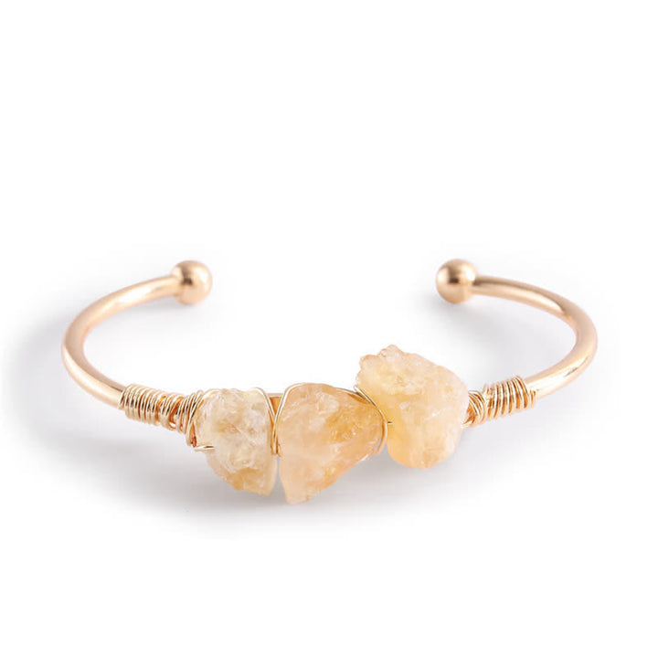 Bracelet vintage en cristal brut et pierres précieuses Olivenorma