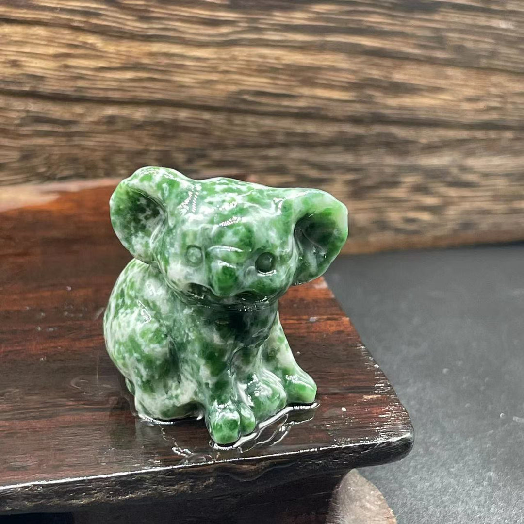 Olivenorma 1,2 pouces sculpté mignon koala figurine décoration en pierre précieuse