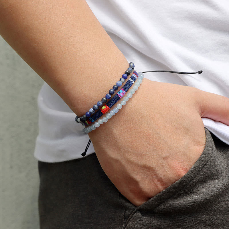 Ensemble de bracelets en cristal turquoise Olivenorma Bohemia Afrique 