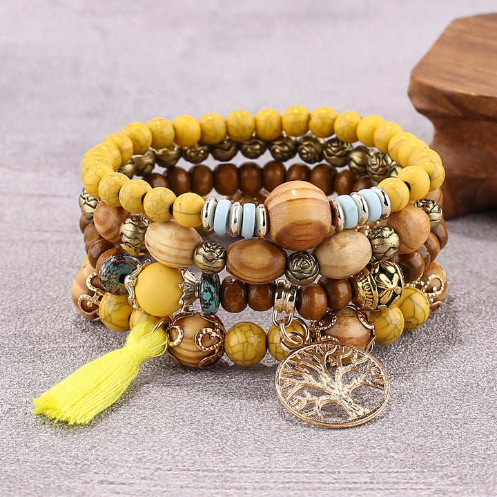 Ensemble de bracelets en perles Olivenorma Bohême Arbre de Vie (4 pièces) 