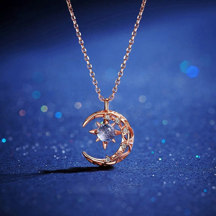 Collier délicat en pierre de lune céleste Olivenorma