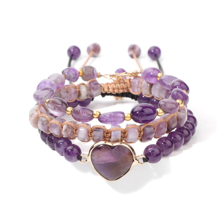 Bracelet pendentif en forme de cœur tressé fait main Olivenorma 