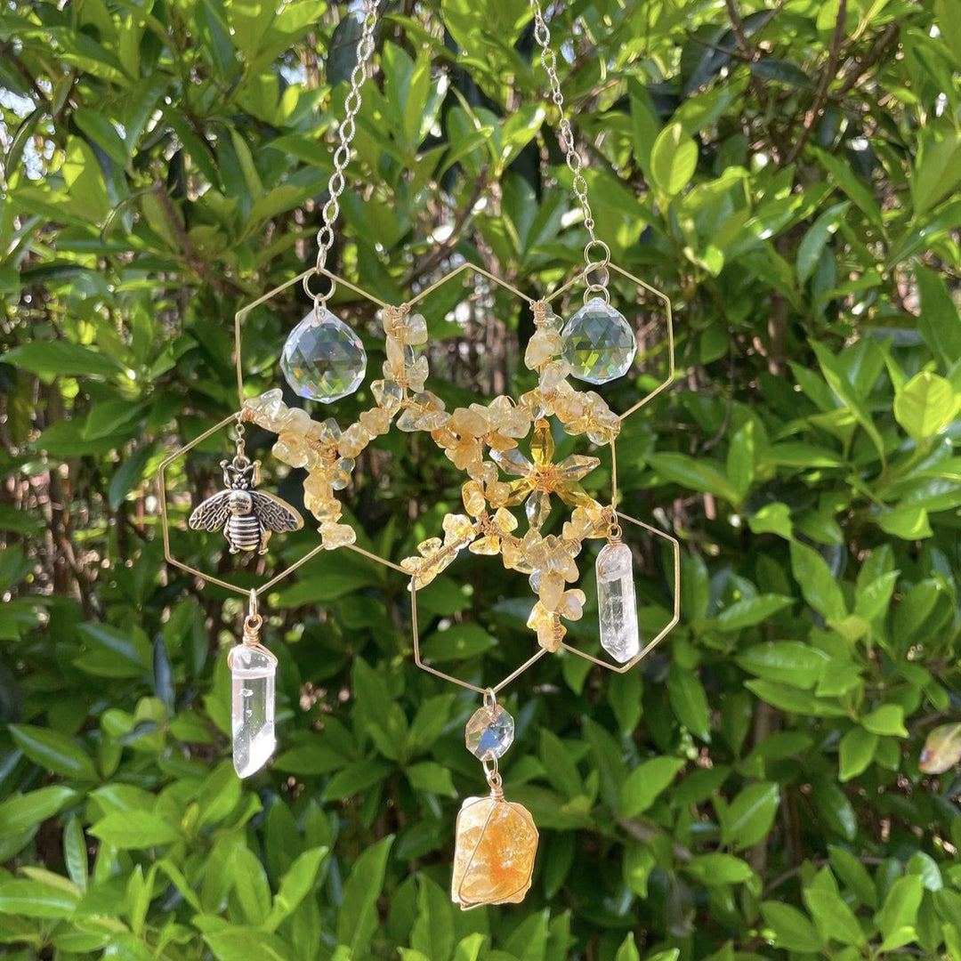 Décoration murale en nid d'abeille en cristal Olivenorma