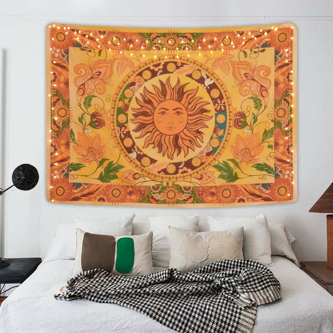 Tapisserie florale Olivenorma Burning Sun Flower Vines