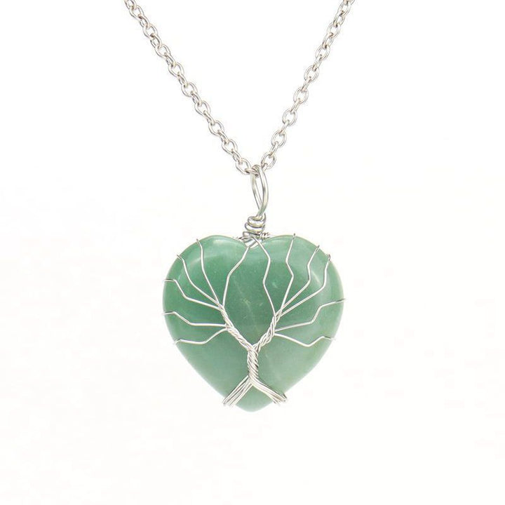Collier coeur en cristal naturel Olivenorma 