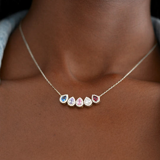 Collier de pierres de naissance en forme de larme Olivenorma Tears Of Joy 1-8