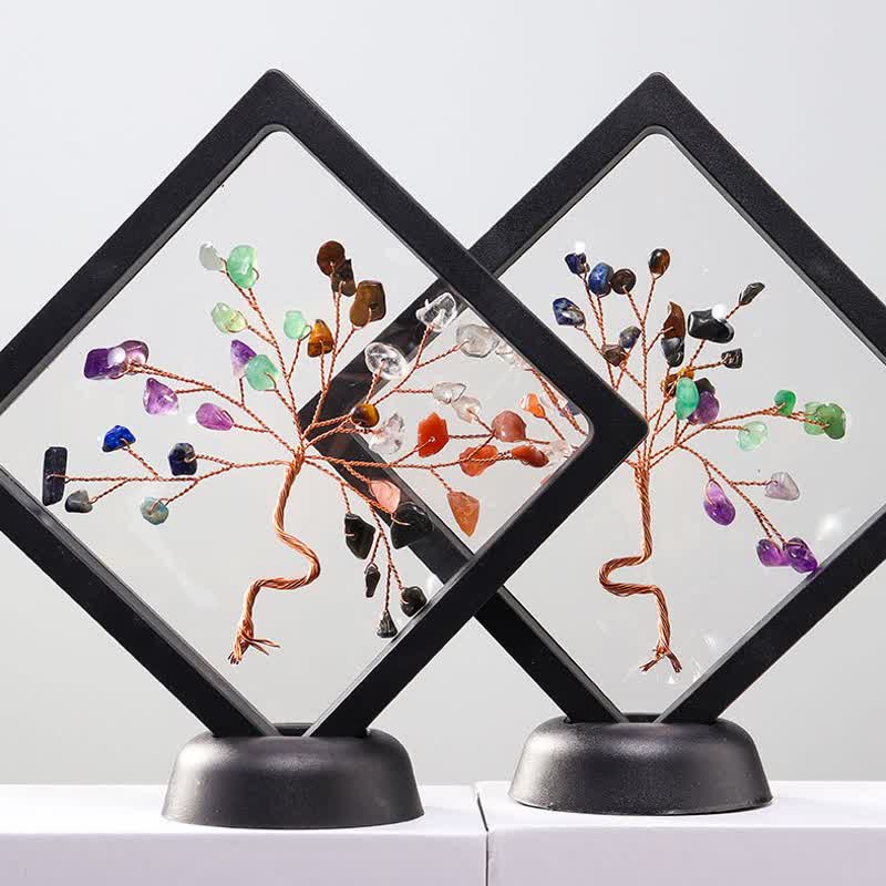 Décoration d'arbre porte-bonheur en cristal de chakra Olivenorma 