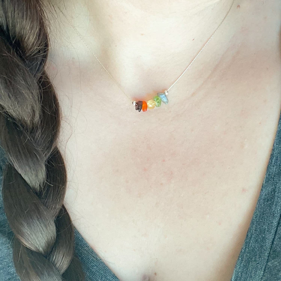 Collier ras du cou signe du zodiaque en pierre naturelle Olivenorma