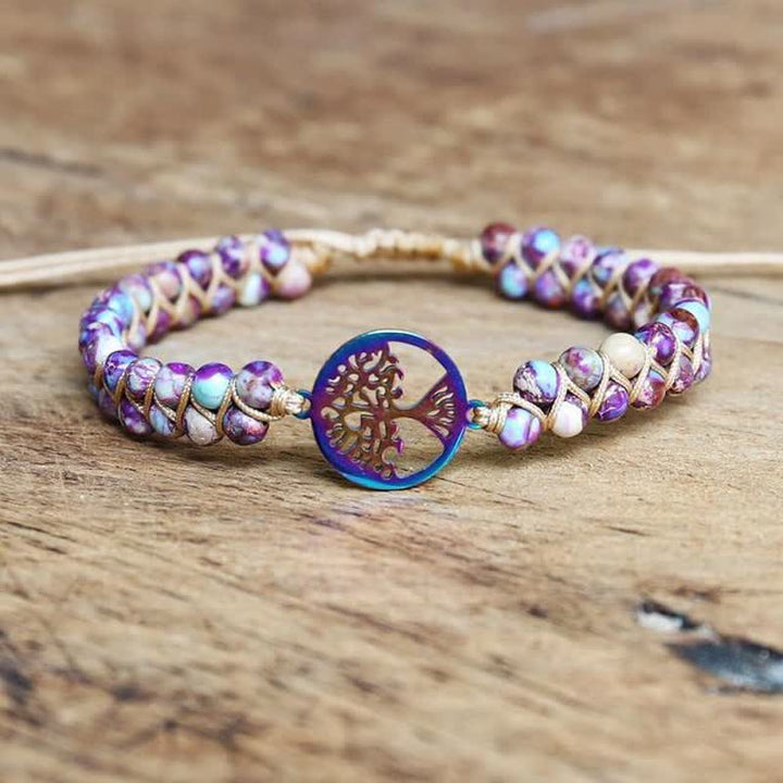 Bracelet en pierre de transformation et d'évolution spirituelle Olivenorma
