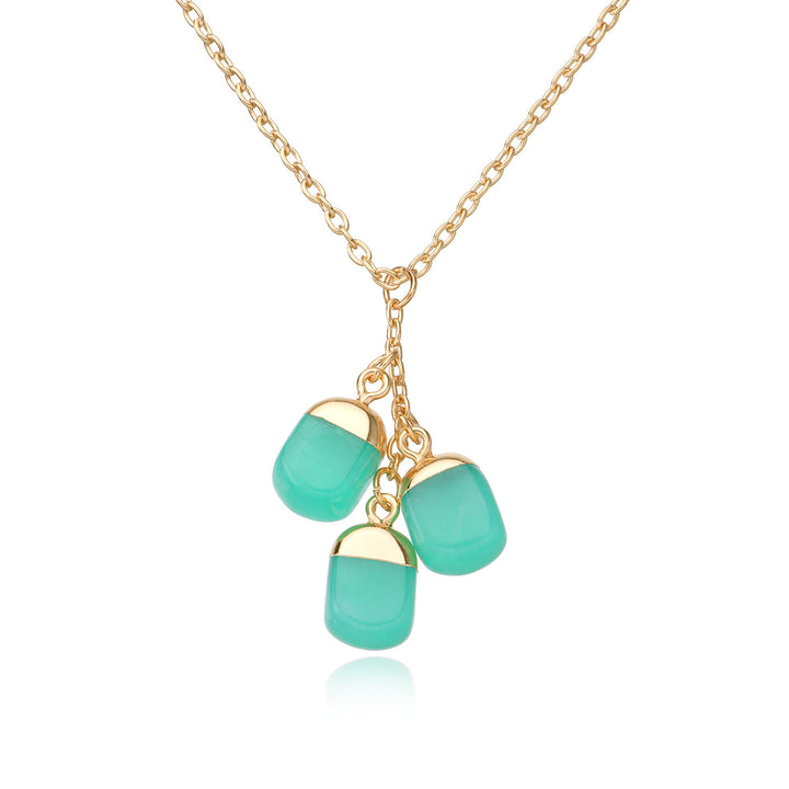 Collier avec pendentif en cristal coloré Olivenorma