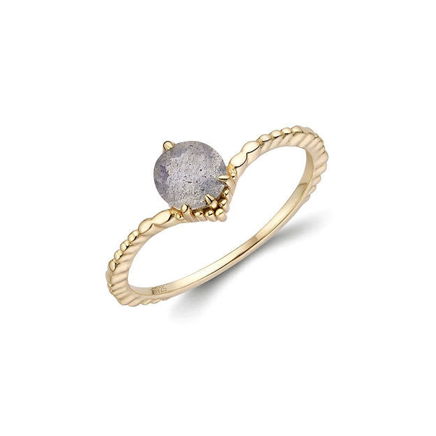 Bague en argent 925 avec labradorite naturelle Olivenorma 