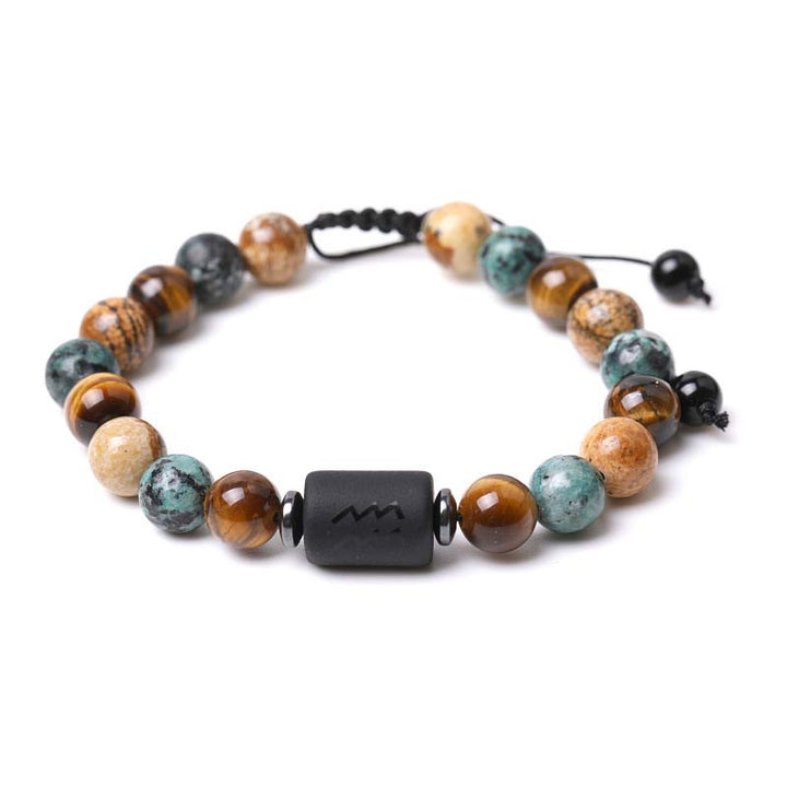 Bracelet Zodiaque en Jaspe Oeil de Tigre