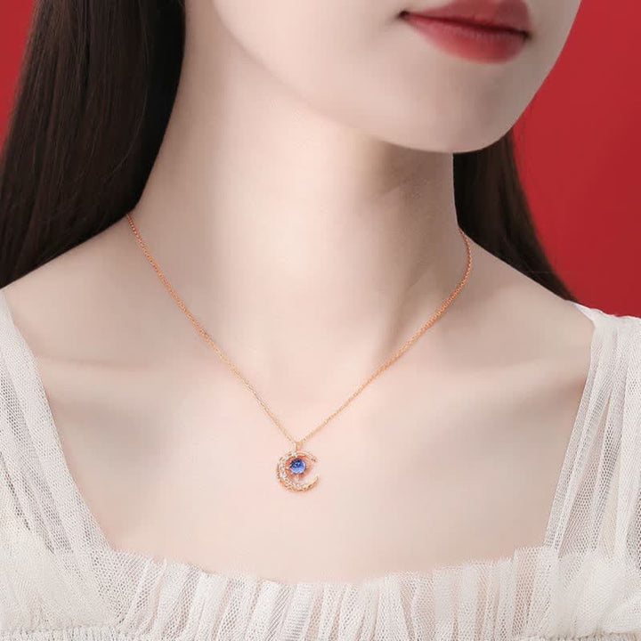 Collier délicat en pierre de lune céleste Olivenorma