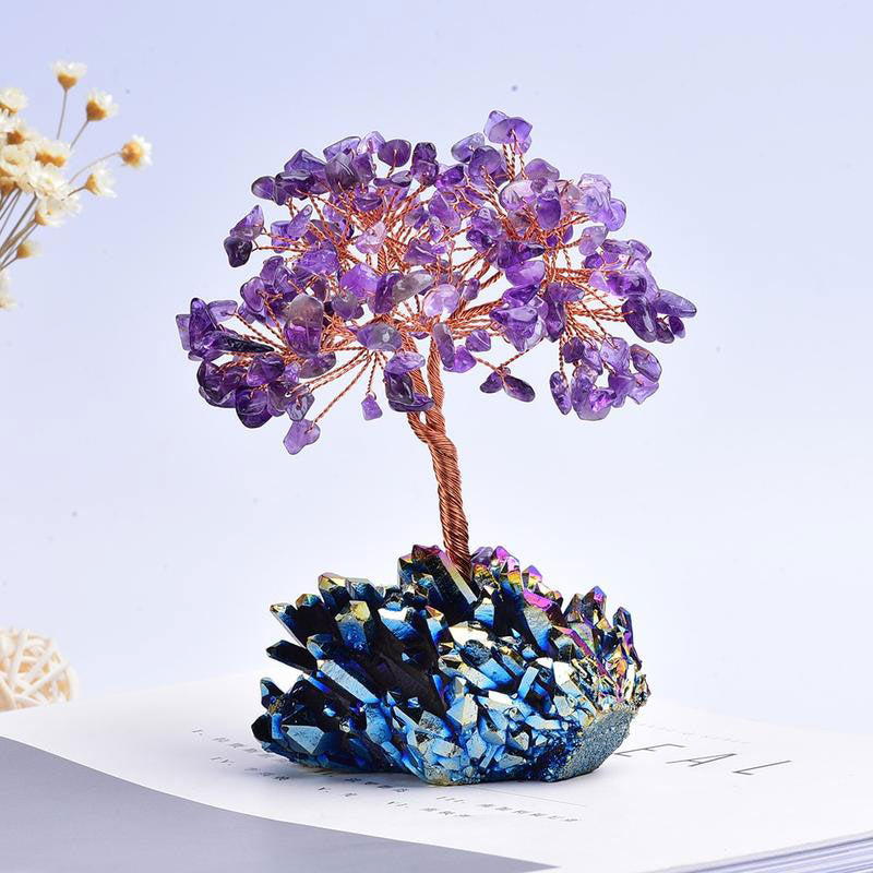 Olivenorma Améthyste Orgone Méditation Feng Shui Arbre de Purification