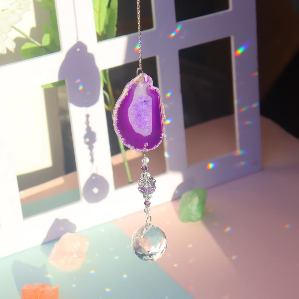 Pendentif suspendu fait main Olivenorma Carillon éolien en cristal de soleil