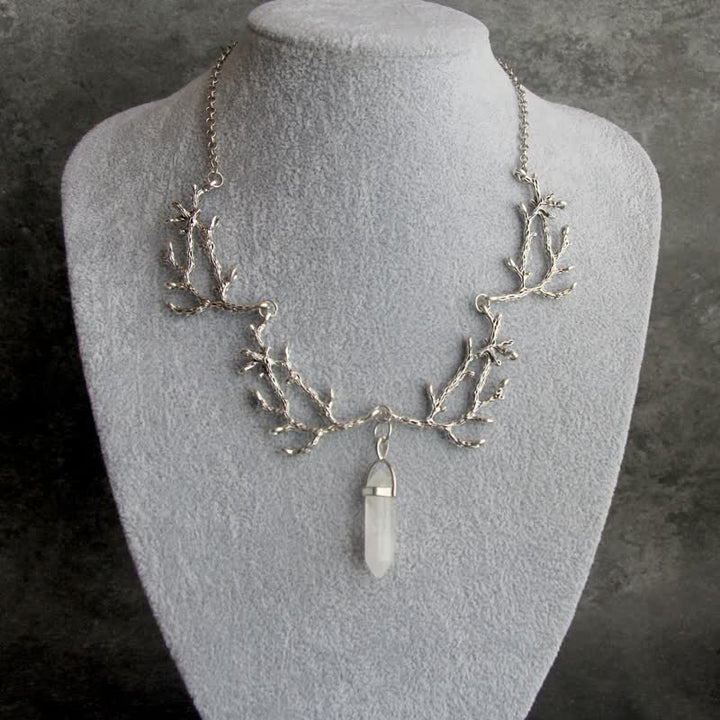 Olivenorma « La Lumière du Mantra » – Collier Hexagonal en Cristal Naturel 