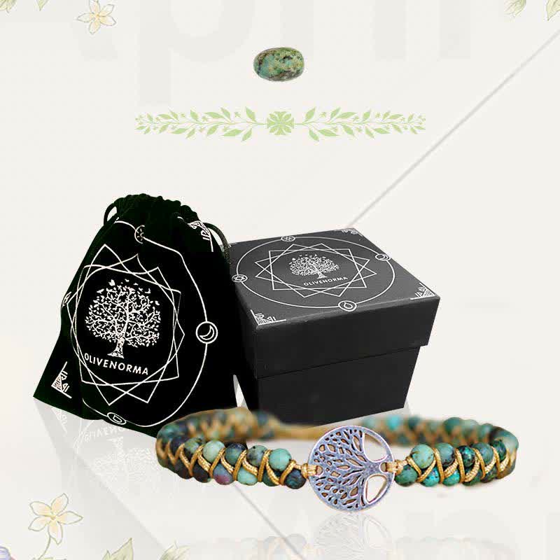 Bracelet en pierre de transformation et d'évolution spirituelle Olivenorma