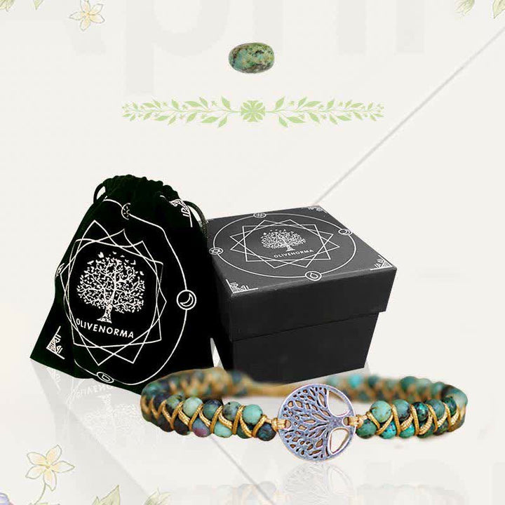 Bracelet en pierre de transformation et d'évolution spirituelle Olivenorma