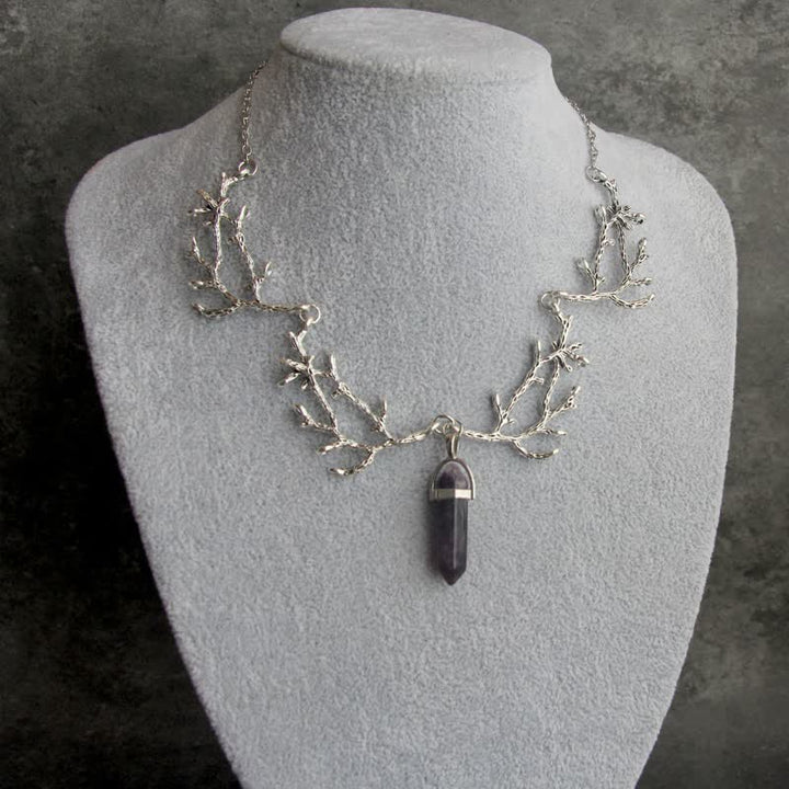 Olivenorma « La Lumière du Mantra » – Collier Hexagonal en Cristal Naturel 