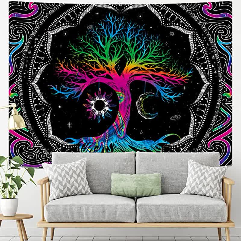 Tapisserie murale vintage Olivenorma Arbre de vie