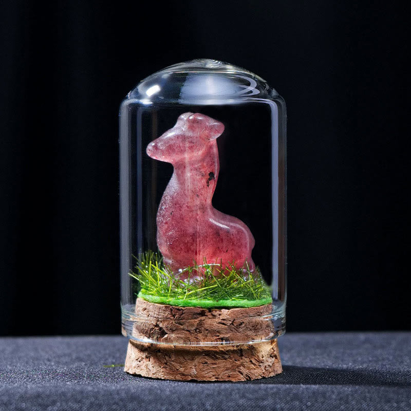 Décoration en pierre précieuse sculptée en cristal naturel d'alpaga Olivenorma