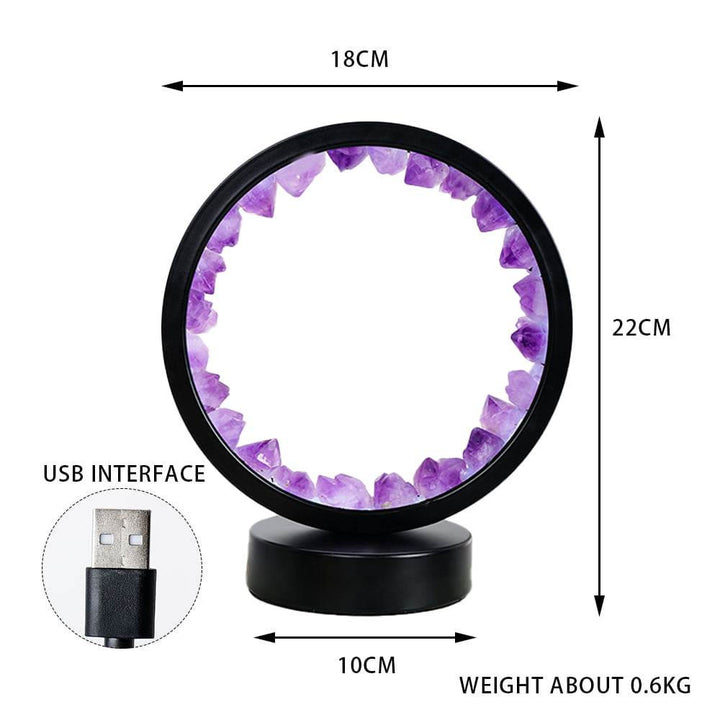 Lampe LED décorative rechargeable Olivenorma Natural « Cristal d'améthyste Zen Light » - image 9