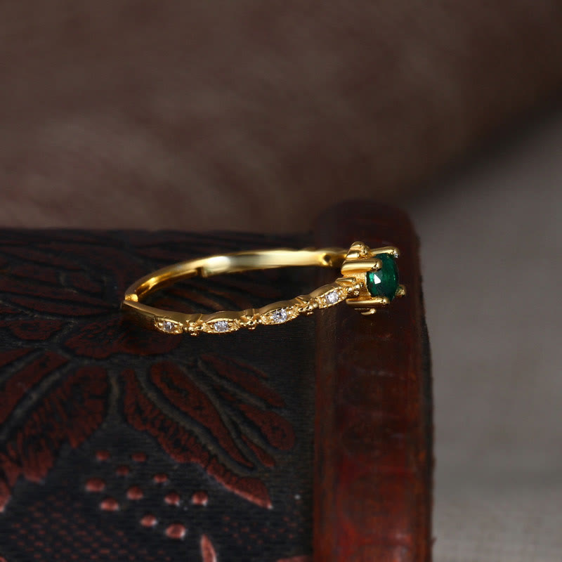 Olivenorma « Elegant Lover » – Bague exquise en émeraude 